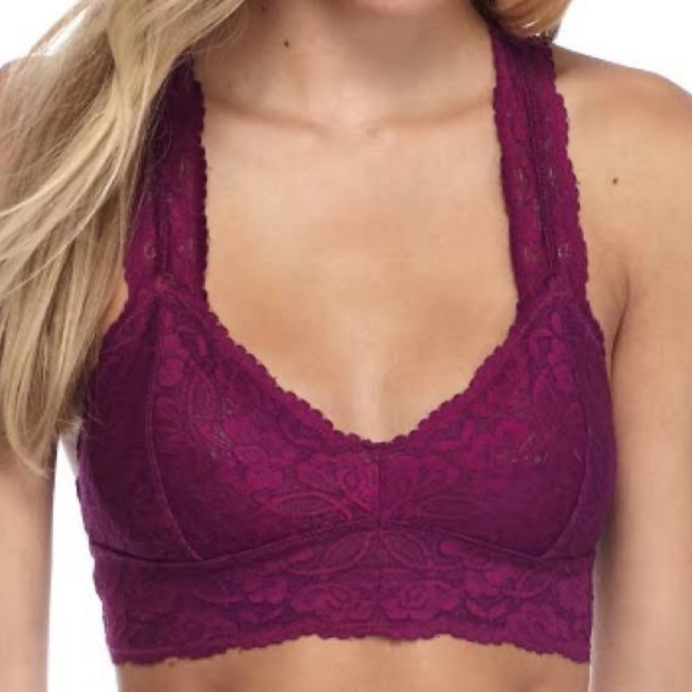FREE PEOPLE Galloon Racerback Grape Bralette